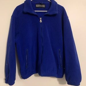 Electric blue zip up fleece jacket